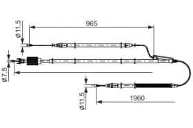 Трос ручного тормоза Bosch 1987482805