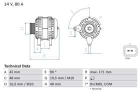 Генератор Bosch 0 986 082 740