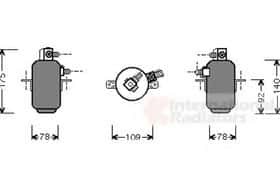 Осушитель кондиционера Van Wezel 3000D081