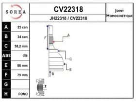 ШРУС EAI CV22318K