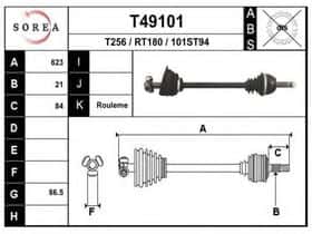 Полуось EAI T49101