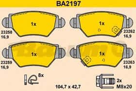 Гальмівні колодки Barum BA2197