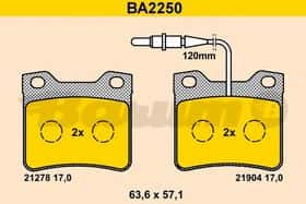 Гальмівні колодки Barum BA2250