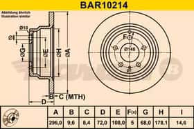 Тормозной диск Barum bar10214