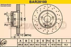 Гальмівний диск Barum bar28100