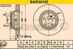 Гальмівний диск Barum bar30192