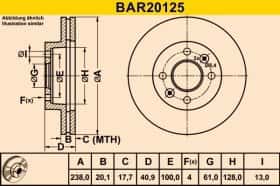 Тормозной диск Barum BAR20125