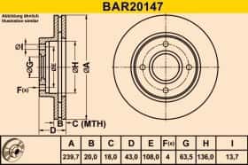 Тормозной диск Barum BAR20147