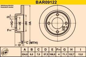 Тормозной диск Barum BAR09122
