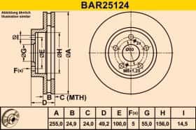 Гальмівний диск Barum BAR25124