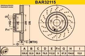 Гальмівний диск Barum BAR32115