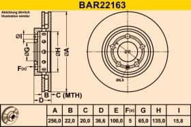 Тормозной диск Barum BAR22163