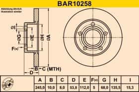 Тормозной диск Barum BAR10258