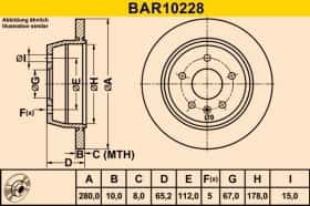 Тормозной диск Barum BAR10228