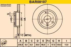 Тормозной диск Barum BAR08107