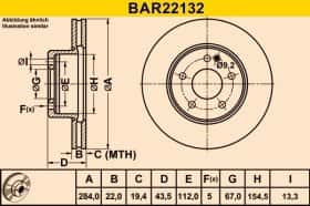 Тормозной диск Barum BAR22132
