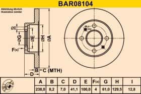 Тормозной диск Barum BAR08104