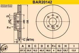 Тормозной диск Barum BAR20142