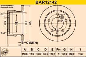 Гальмівний диск Barum BAR12142