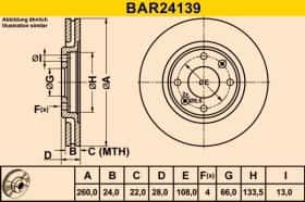 Тормозной диск Barum BAR24139