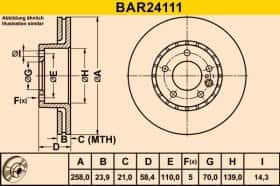 Тормозной диск Barum BAR24111