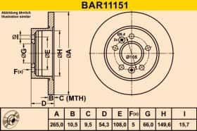 Тормозной диск Barum BAR11151