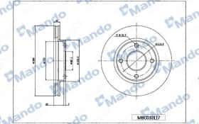 Тормозной диск Mando mbc030117