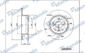 Тормозной диск Mando mbc030032