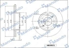 Тормозной диск Mando mbc030171