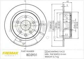 Тормозной диск Fremax BD-2931