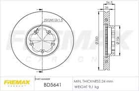 Тормозной диск Fremax bd5641