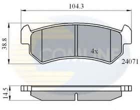 Гальмівні колодки Comline CBP01191