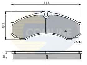 Тормозные колодки Comline CBP0909