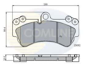 Тормозные колодки Comline CBP01314