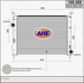 Радіатор охолодження двигуна Ahe 109.389