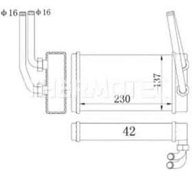 Радиатор печки Thermotec D6G009TT