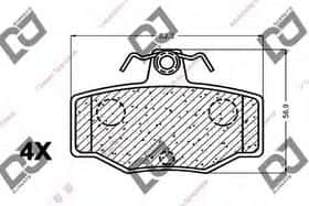 Тормозные колодки DJ Parts BP1090