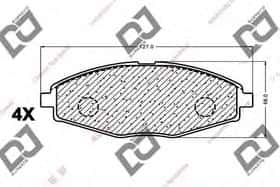 Тормозные колодки DJ Parts BP1110