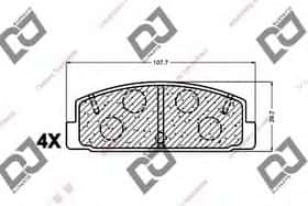 Тормозные колодки DJ Parts BP1351
