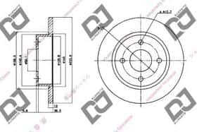 Гальмівний диск DJ Parts BD1547 Гальмівний диск DJ Parts BD1547