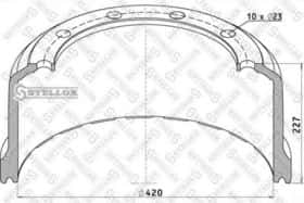 Тормозной барабан Stellox 85-00046-SX