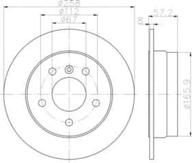 Гальмівний диск Hella Pagid 8DD 355 111-101