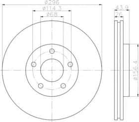 Гальмівний диск Hella Pagid 8DD 355 114-601