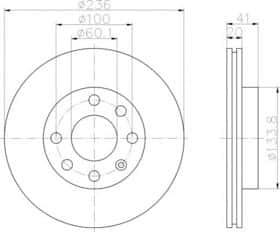 Гальмівний диск Hella Pagid 8DD 355 100-821