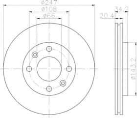 Гальмівний диск Hella Pagid 8DD 355 101-801