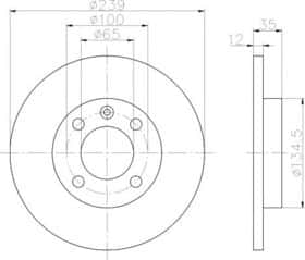 Гальмівний диск Hella Pagid 8DD 355 100-131