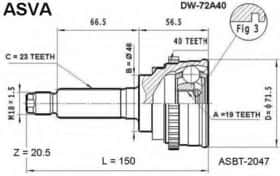 ШРУС Asva DW-72A40