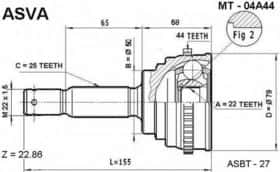 ШРУС Asva MT-04A44