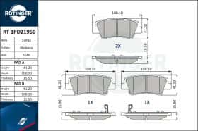 Тормозные колодки Rotinger rt1pd21950