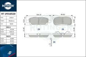 Тормозные колодки Rotinger rt1pd18520